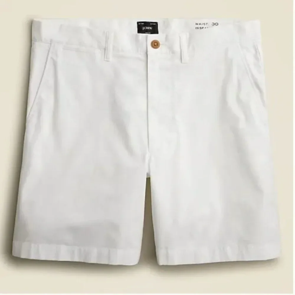 J. Crew BE051 White Stretch Chino shorts 7